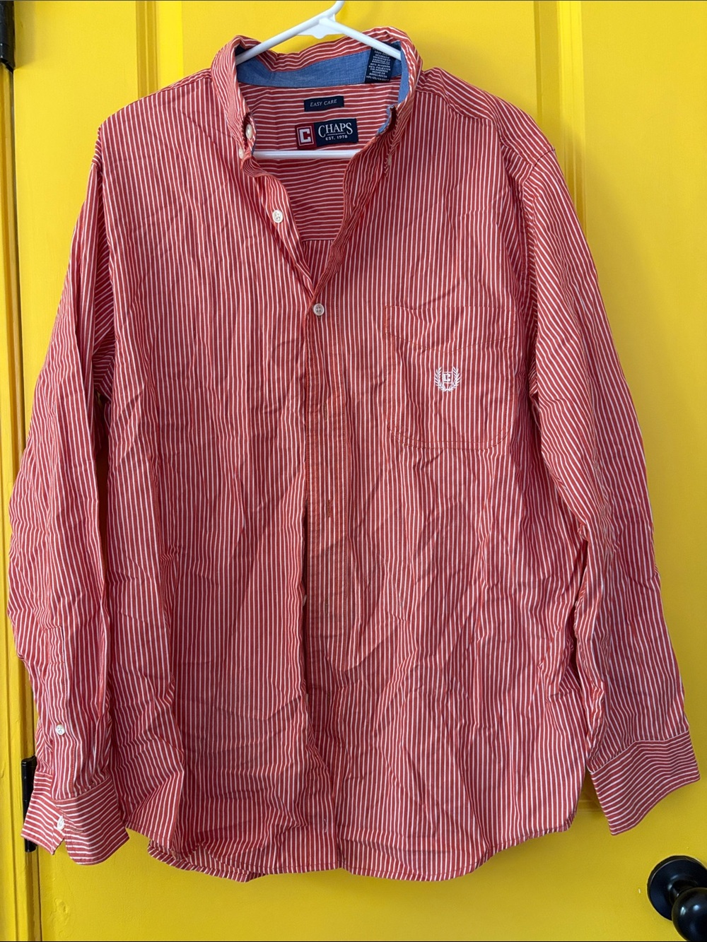 Chaps Men’s Red Striped Button-Down Shirt